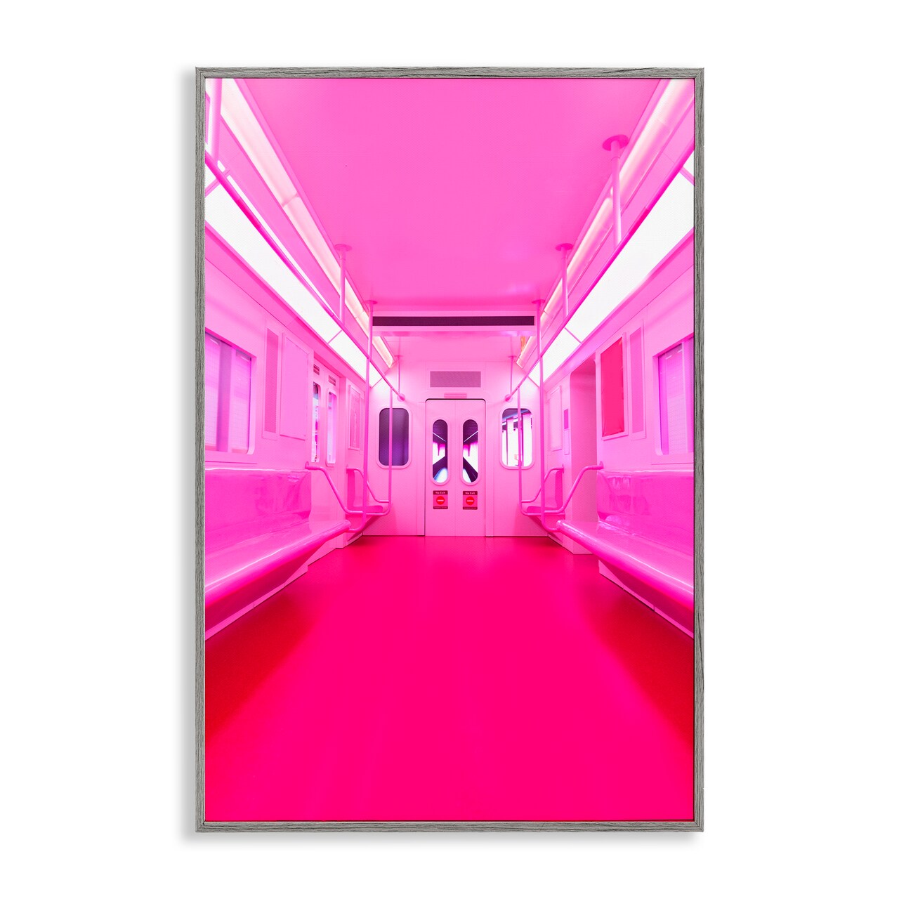 Stupell Industries Futuristic Pink Tone Subway Framed Giclee, design by LISH Creative